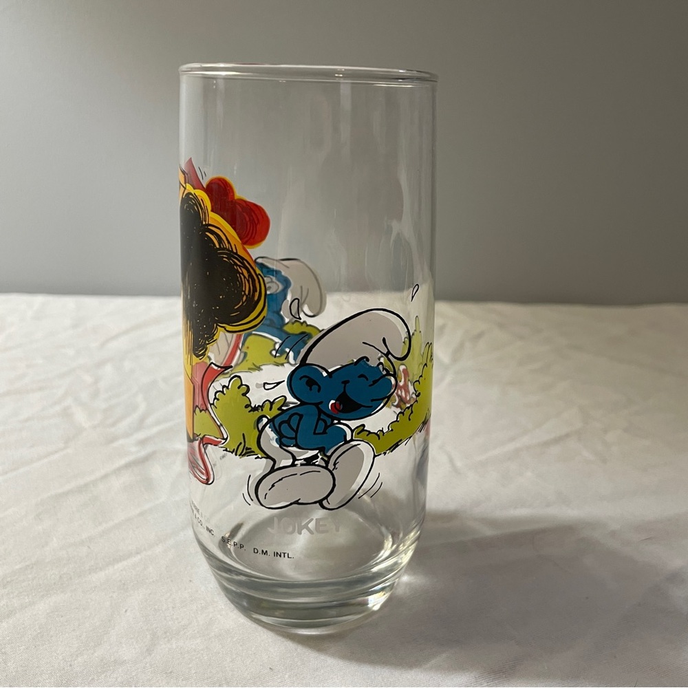 Vintage 1982 Hardee’s Peyo Jokey Smurf Glass